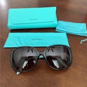 Tiffany & Co. Women's Oversized Sunglasses with Tiffany Blue Case